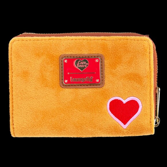 Loungefly Care Bears Tenderheart Wallet Plush Cosplay Zip Around New - Picture 2 of 4